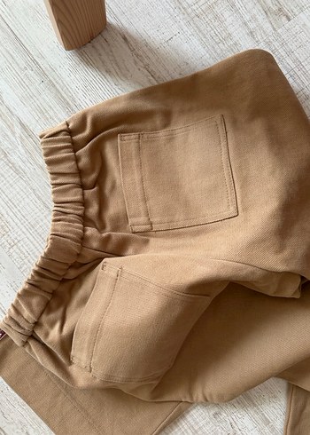 7 Yaş Beden camel Renk Zara Çocuk Nakış Detaylı Bej Pantolon