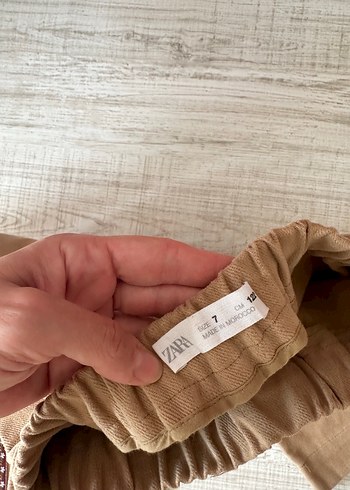 Zara Zara Çocuk Nakış Detaylı Bej Pantolon