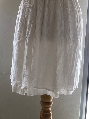 s Beden beyaz Renk Ambar Nakış İşlemeli Elbise