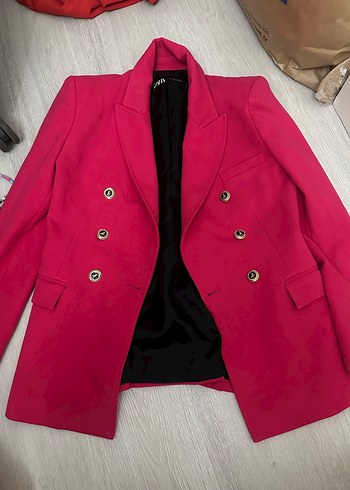 Pembe Düğmeli Kadın Blazer Ceket