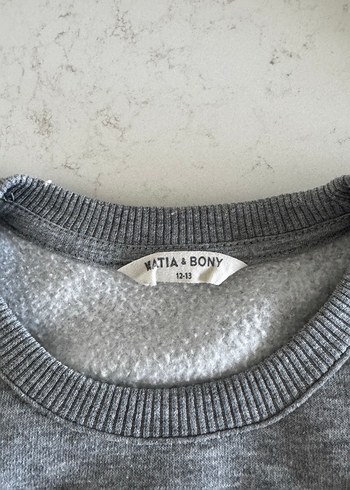Erkek Çocuk Gri Sweatshirt Peluş Detaylı - Görsel 2
