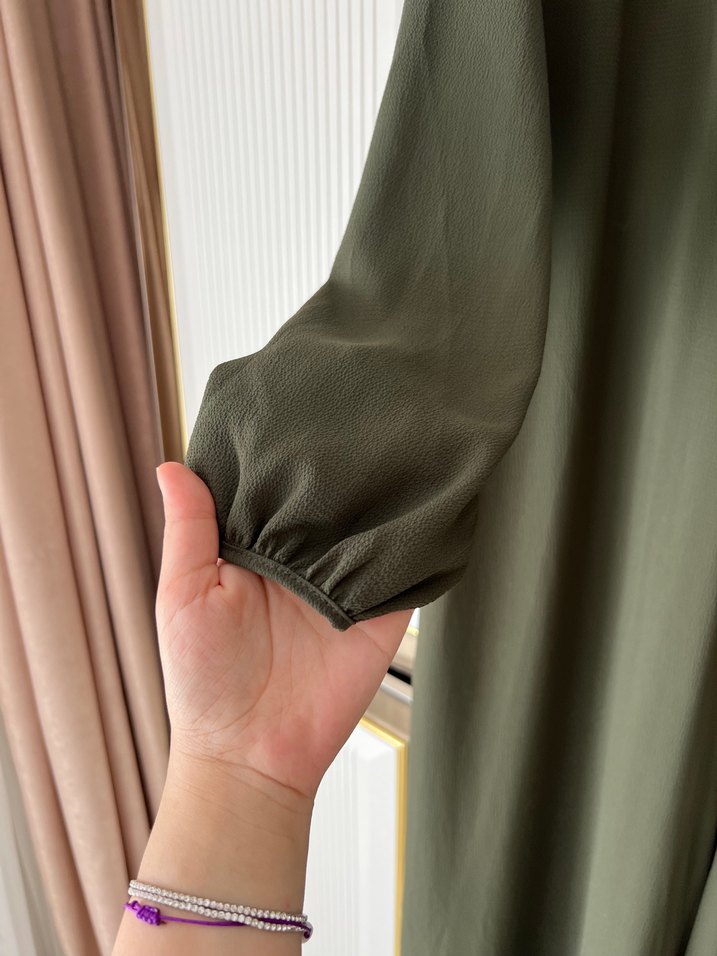 Diger Kadın Haki Uzun Keten tulum - Görsel 3