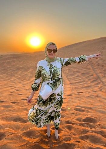 Bohem Uzun Kol Elbise - Görsel 3