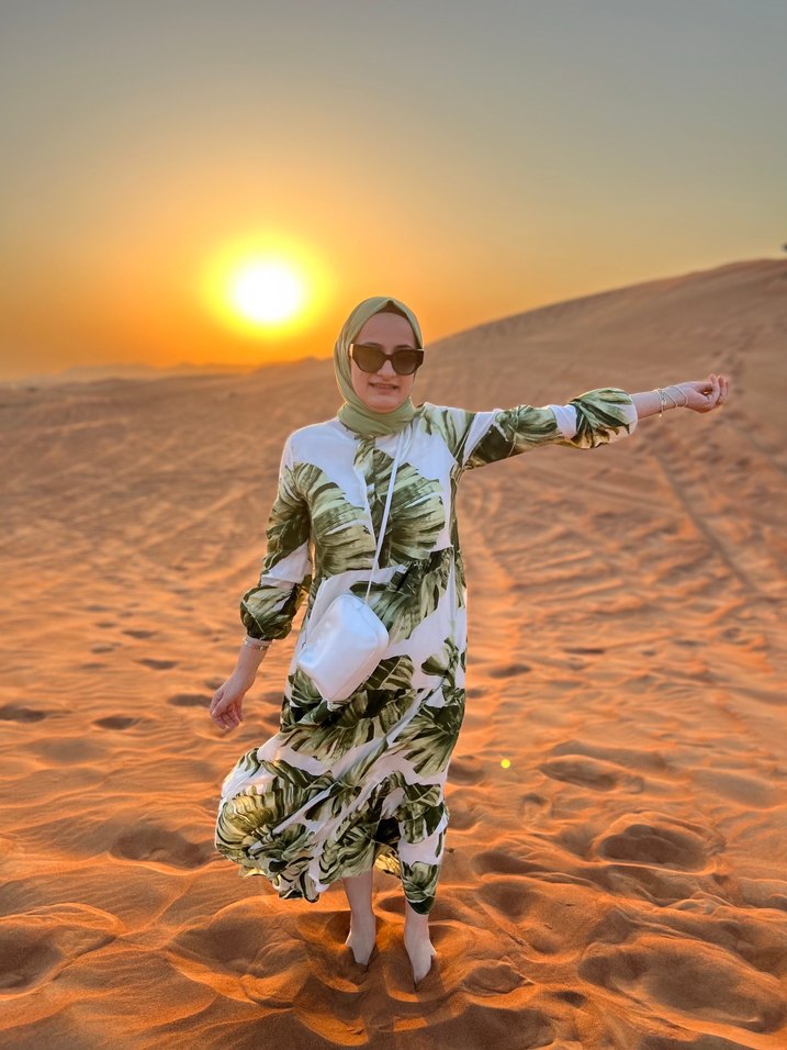 Bohem Uzun Kol Elbise - Görsel 3