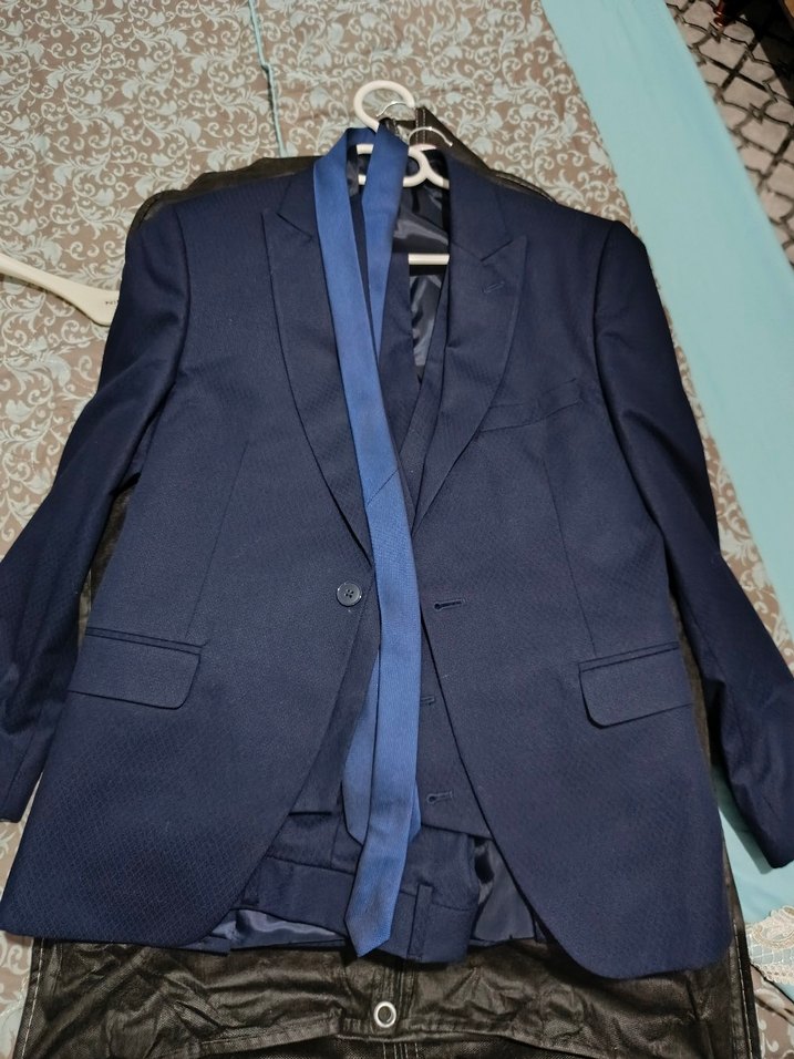 Lacivert Uzun Kollu Erkek Takım Elbise - Görsel 2