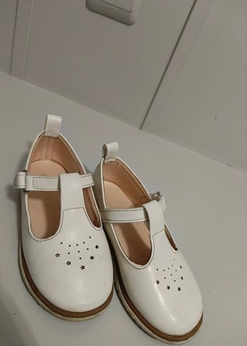 Kız Çocuk Krem Tokalı Babet Ayakkabı - Görsel 2