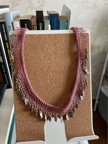 Tasarımcı Pembe kolye