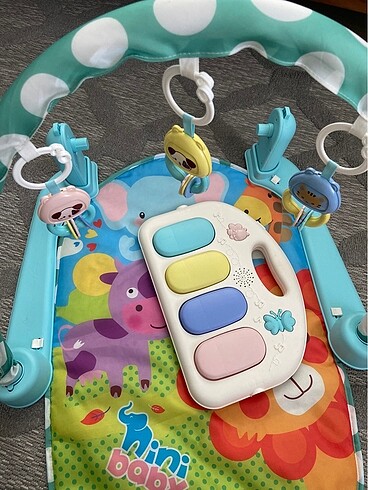 Beden yeşil Renk Mini baby piyanolu oyun halısı