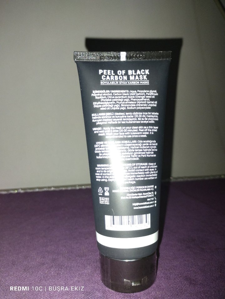 Homnı Peeling Siyah Karbon Maskesi 100 ml - Görsel 2