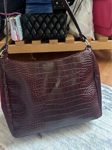 Bordo kol çantası - Görsel 2