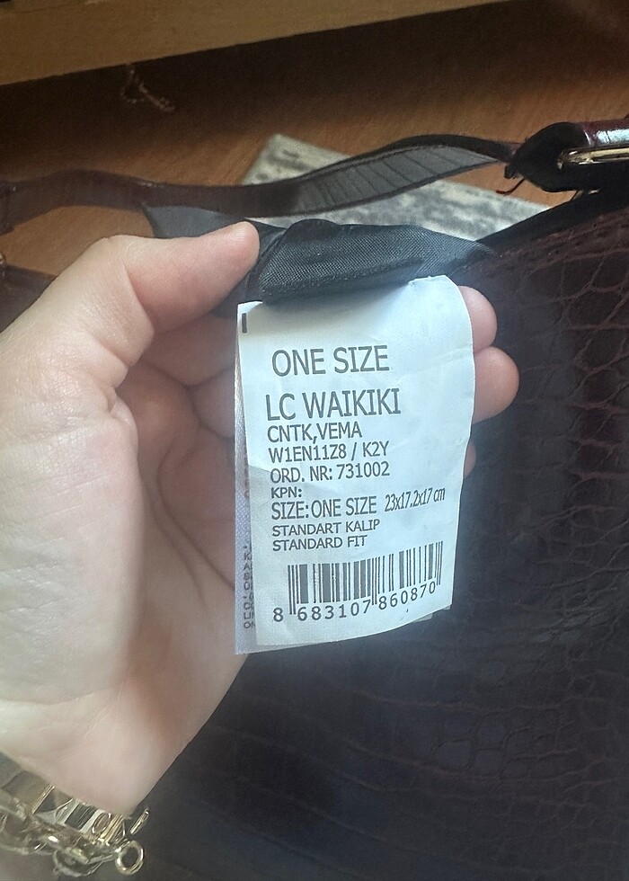 Bordo kol çantası - Görsel 3