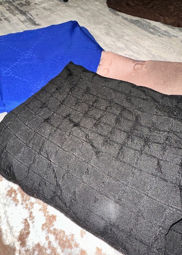 Siyah Saks ve kahverengi şal - Görsel 4