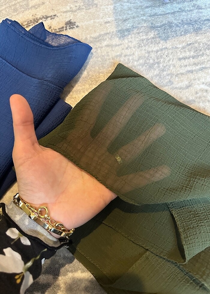 Mavi ve haki şal - Görsel 3