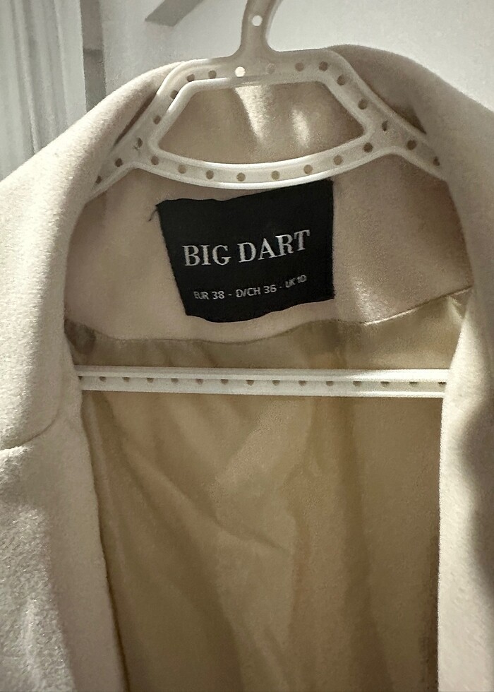 Krem taş rengi kaşe kaban - Görsel 4