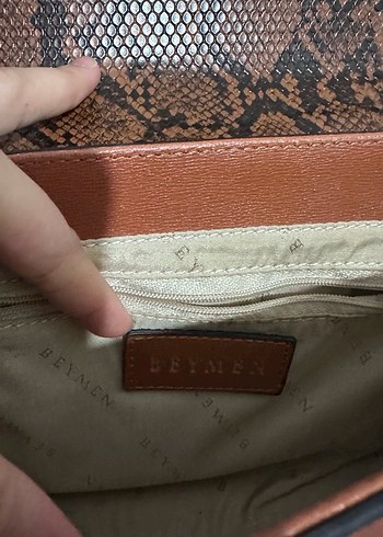 Beymen marka Yılan Desenli Deri Çanta - Görsel 5