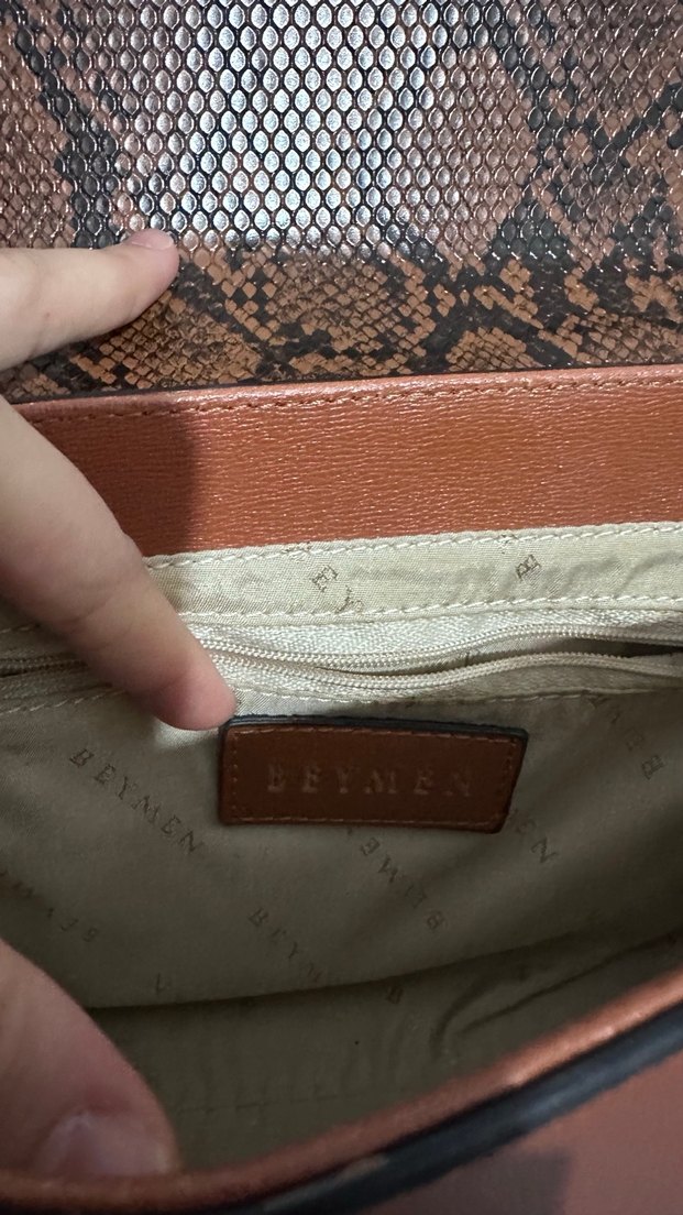 Beymen marka Yılan Desenli Deri Çanta - Görsel 5