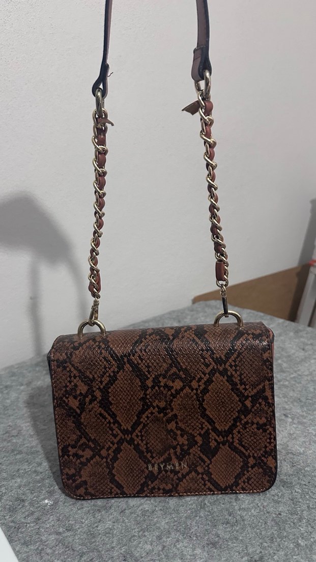 Beymen marka Yılan Desenli Deri Çanta - Görsel 2