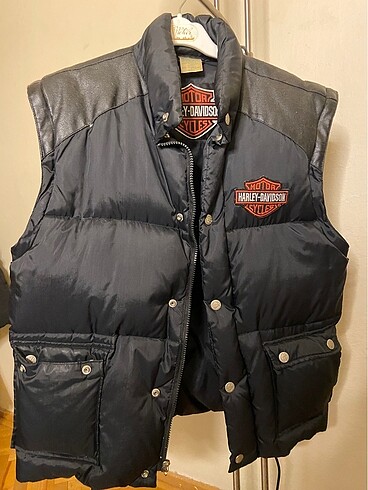 s Beden siyah Renk Harley Davidson Unisex Şişme Mont