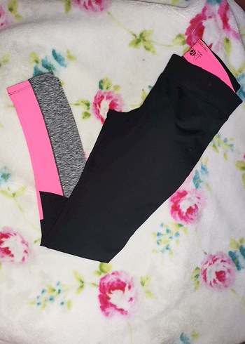 Pembe Gri Baskılı Spor Kadın Tayt - Görsel 3