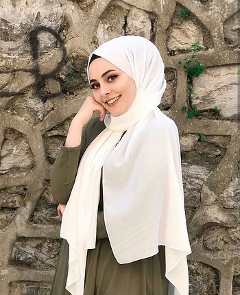 Cazz şal beyaz 