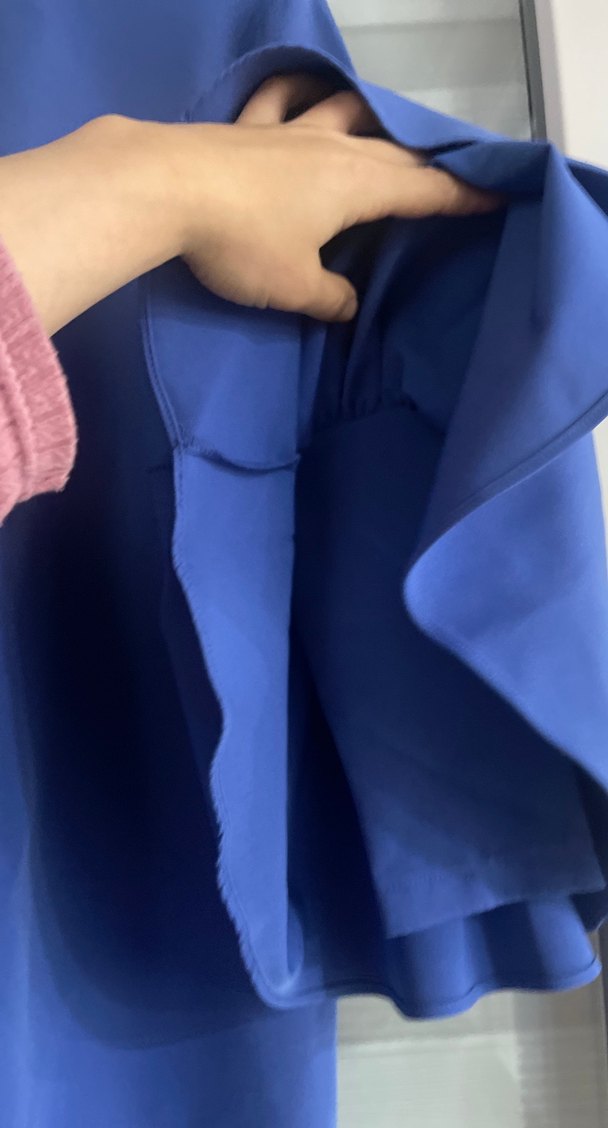 Mavi Volanlı Kadın Tunik - Görsel 2