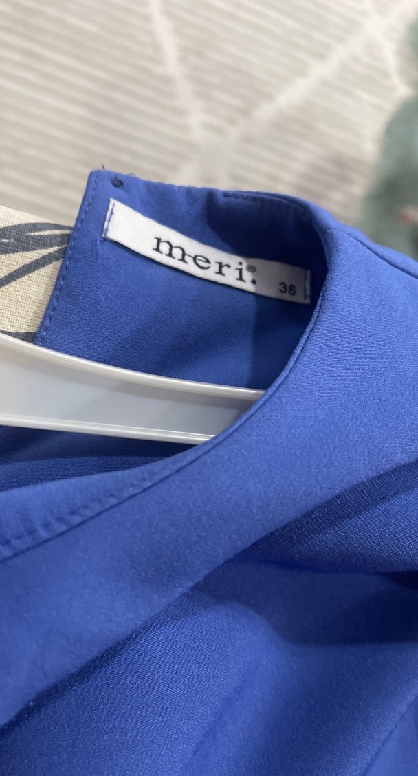 Mavi Volanlı Kadın Tunik - Görsel 3