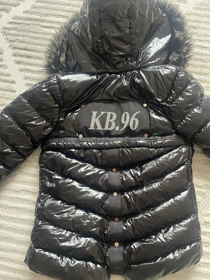 Kız Çocuk Siyah Kürklü Street Wear Mont - Görsel 3