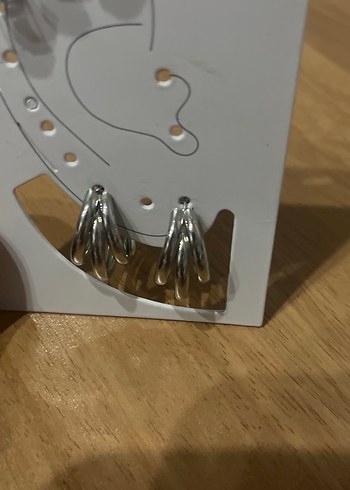 Kadın Zincir Detaylı Mini Gümüş Küpe - Görsel 2