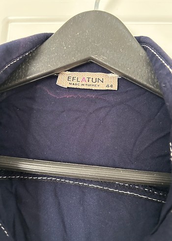 Diğer Düğmeli Lacivert Kadın Denim Gömlek dar kesim