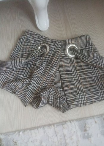 Gri Mini Kemerli çocul Şort