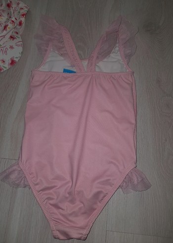 6 Yaş Beden pembe Renk Pembe Elsa Kız Çocuk Mayo