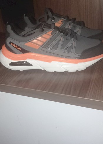 31 Beden gri Renk Gri Bağcıklı Outdoor Spor Ayakkabı