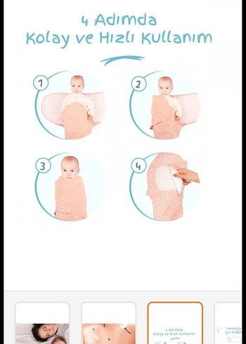 Pembe Bebek Kundak Uyku Tulumu - Görsel 5