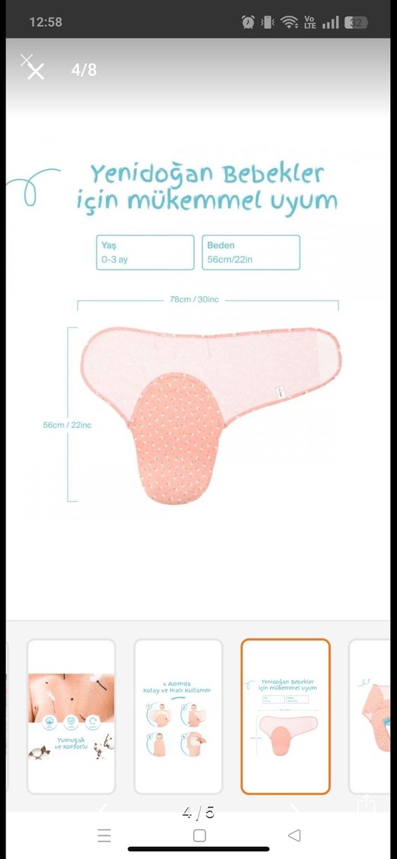 Pembe Bebek Kundak Uyku Tulumu - Görsel 4