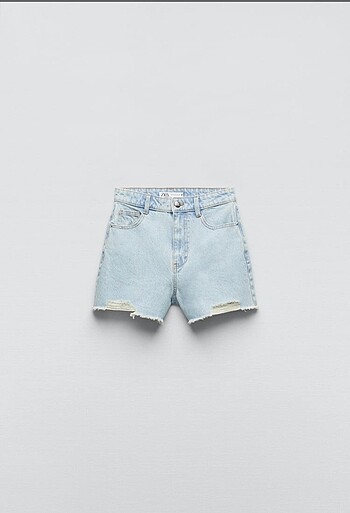 36 Beden mavi Renk Zara denim şort