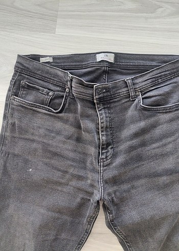 36 Beden gri Renk Füme Regular Fit Denim Erkek Jean Pantolon