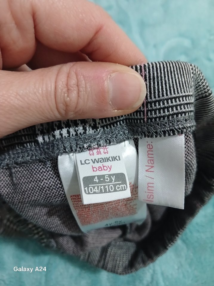 Kız Çocuk Gri Street Wear Tayt - Görsel 3