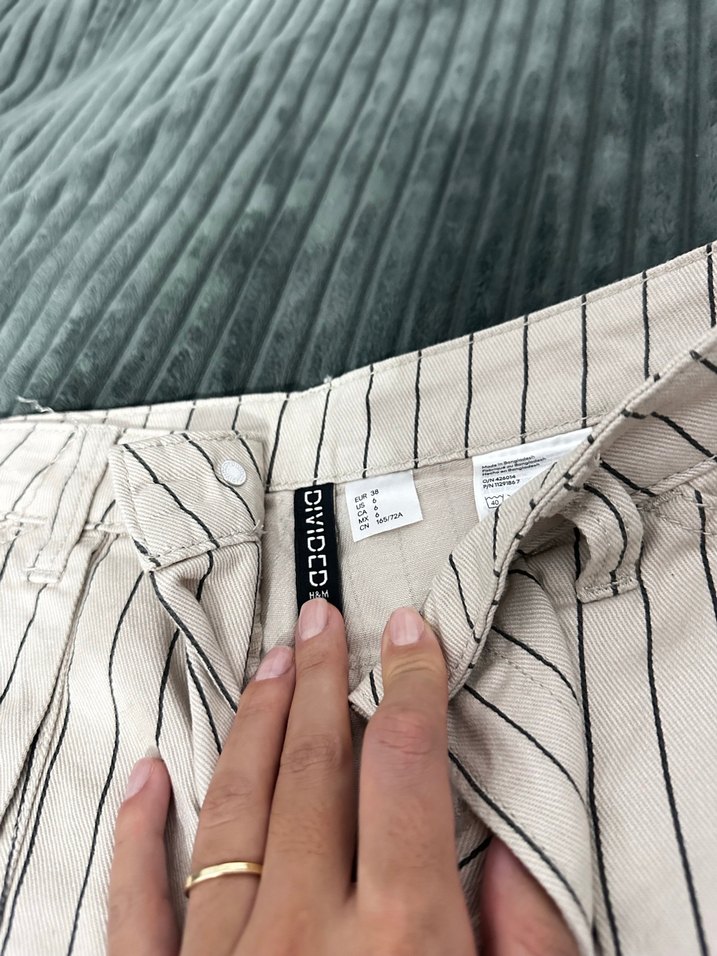 Çizgili HM pantolon - Görsel 2