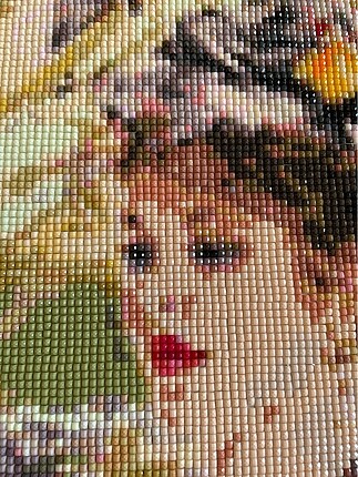 Beden Renk Elmas mozik tablo el yapımı 46x66