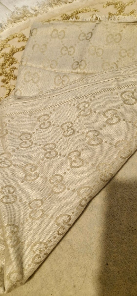 gucci kaşmir Bej Kadın Şal - Görsel 2