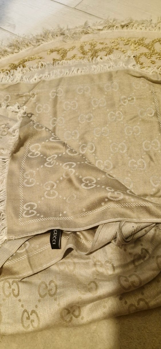 gucci kaşmir Bej Kadın Şal - Görsel 3