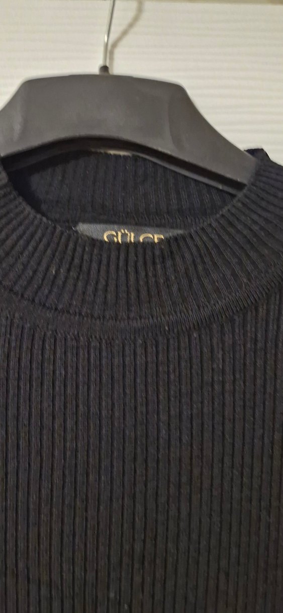 Siyah Uzun Kollu triko Elbise - Görsel 2