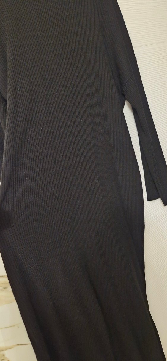 Siyah Uzun Kollu triko Elbise - Görsel 5