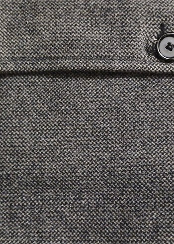 Gri Düğmeli Yün Erkek Kaban - Görsel 3