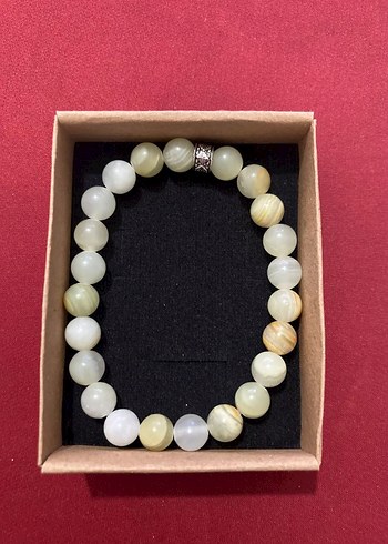 Pandora 8 mm yeşil opal bileklik