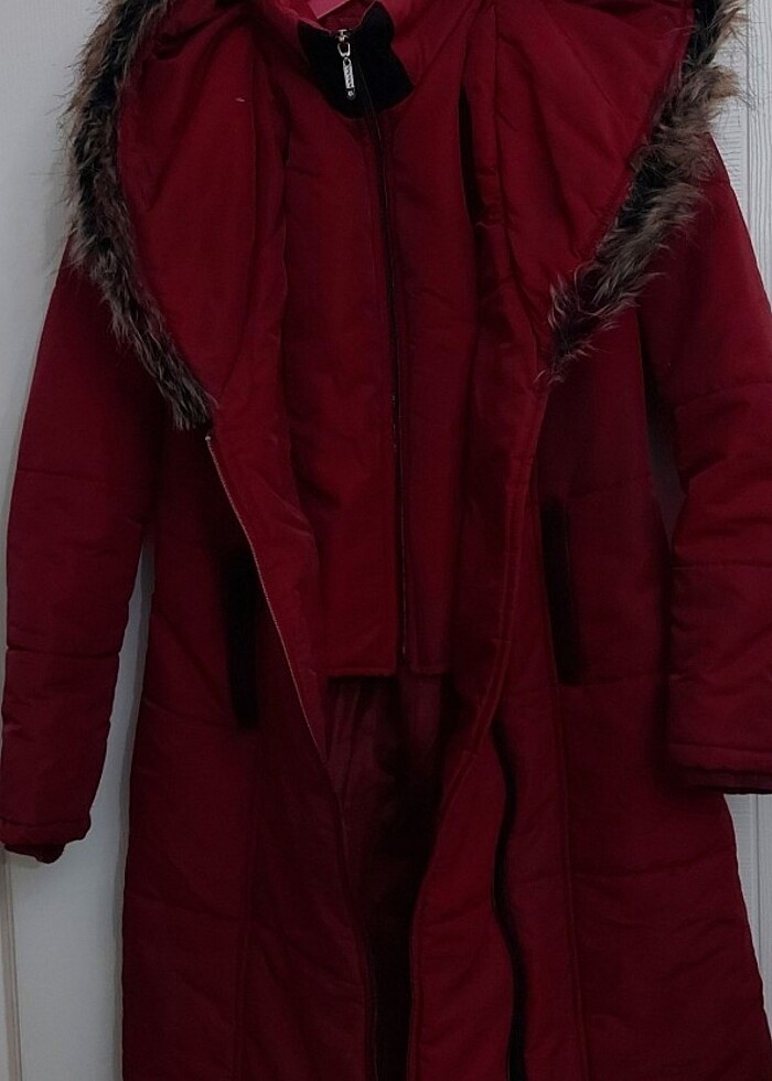 Kapşonlu mont - Görsel 4