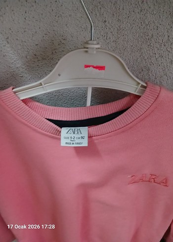 Zara Pembe Mini Sweatshirt - Görsel 3