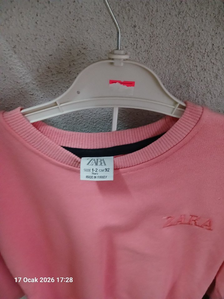 Zara Pembe Mini Sweatshirt - Görsel 3