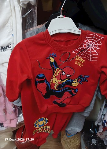 Kırmızı Örümcek Adam Baskılı Erkek Sweatshirt - Görsel 2