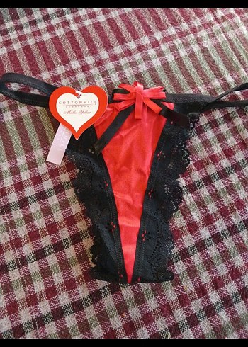 Bohem Tarzda Kırmızı Dantel slip - Görsel 6